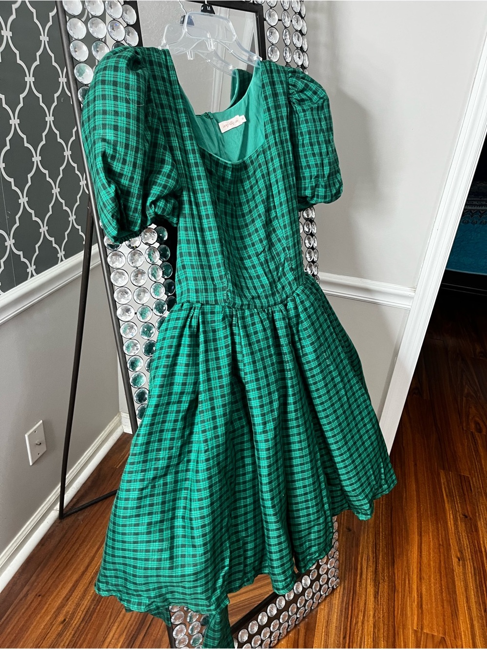 Green Plaid “Cupcake” Dress by Ivy City